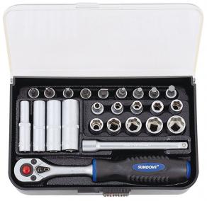 25PCS 1/4 DRIVER SOCKET SET